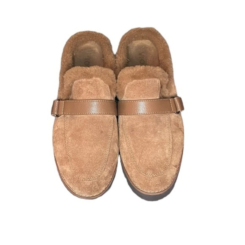 Vionic Womens Kailen Faux Fur Tan Brown Sherpa‎ Mules Slip-On Size 6.5 - Picture 2 of 7